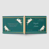 ダークグリーン(クリームバラ結婚付) ゲストブック (全面)