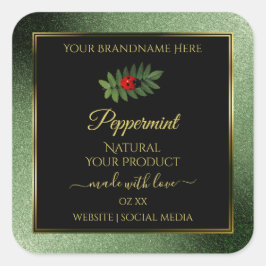 ダークグリーン グリッター ブラック ラベル レディバグ