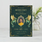 ダークグリーン・ドラゴンゴールデンバースデー 招待状 (スタンド正面)