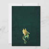 ダークグリーン・ドラゴンゴールデンバースデー 招待状 (裏面)