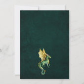 ダークグリーン・ドラゴンゴールデンバースデー 招待状 (裏面)