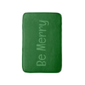 ダークグリーン「ビー」メリーバスマット(オプション文字付) バスマット (正面縦)