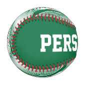 ダークグリーン |ホワイトレトロ野球スポーツ 野球ボール (正面左)