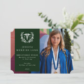 ダークグリーン+ホワイトローレルリース登録ナース 案内状 (スタンド正面)