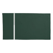 ダークグリーン + ホワイト トリム ピローケース (裏面-右)