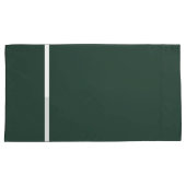 ダークグリーン + ホワイト トリム ピローケース (正面右)