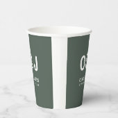 ダークグリーン | モスモダンミニマル結婚スチ 紙コップ (右)