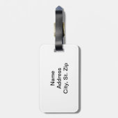 ダークグリーン、白黒バレーボール🏐 ラゲッジタグ (裏面縦)