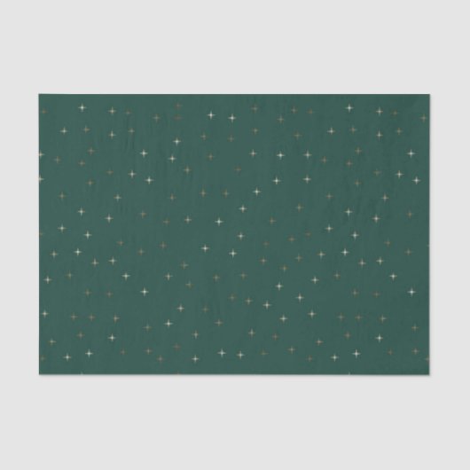 ダークグリーン(金ゴールドと白い星) 薄葉紙 (正面)
