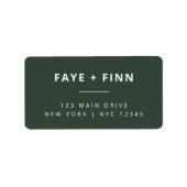 ダークグリーン | Moss Scandiの結婚差出人住所 ラベル (正面)