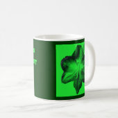 ダークグリーンonライトグリーンAmaryllis コーヒーマグカップ (正面右)
