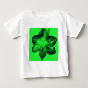 ダークグリーンonライトグリーンAmaryllis ベビーTシャツ