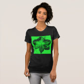 ダークグリーンonライトグリーンAmaryllis Tシャツ (正面フル)