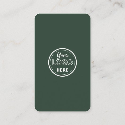 ダークグリーンQRコードが私たちのソーシャルメディアに接続 名刺 (裏面)