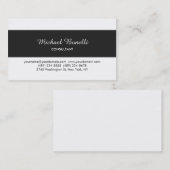 ダークグレイストライプクラシカル白 名刺 (正面/裏面)