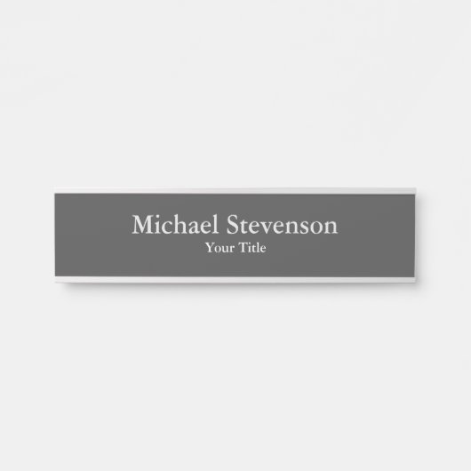 ダークグレイユニークミエレガントミモダンナリスト サインプレート (正面)