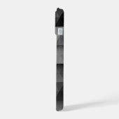 ダークグレイ幾何学トライアングルフォンケース iPhone 15ケース (左側面)
