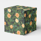 ダークグレイ結婚ピーチモダンフローラ フェイバーボックス (裏面サイド)