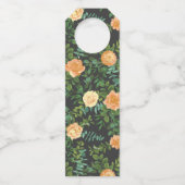 ダークグレイ結婚ピーチモダンフローラ ボトルネックタグ (裏面)