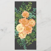 ダークグレイ結婚ピーチモダンフローラ メニュー (裏面)