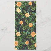 ダークグレイ結婚ピーチモダンフローラ メニュー (裏面)