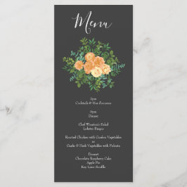 ダークグレイ結婚ピーチモダンフローラ メニュー