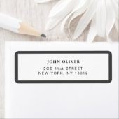 ダークグレイ縁どフォーマル差出人住所ラベル ラベル (インサイチュ)