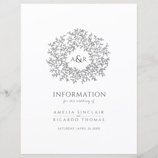 ダークグレイ葉クロ結婚ングのゲスト情報 (正面)