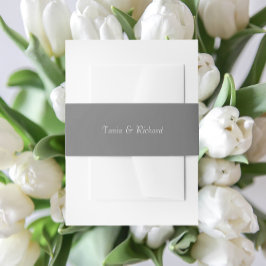 ダークグレシンプルーのスタイル化された名結婚前 招待状ベリーバンド