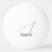 ダークグレモノグラムのー 卓球ボール (裏面)