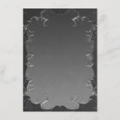 ダークグレーとシルバービンテージウェディング披露宴 エンクロージャーカード (裏面)