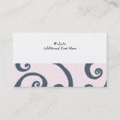 ダークグレーとピンクの渦巻き 名刺 (裏面)