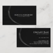ダークグレーとブラックジオメトモダンリデザイン 名刺 (正面/裏面)
