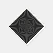 ダークグレーとブラックレトロ日が差すこと背景 スタンダードカクテルナプキン (角)