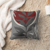 ダークグレーとブルゴーニュ芸術的抽象芸術の水色 クッション (ブランケット)