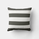 ダークグレーとホワイトストライプの枕 クッション (裏面)