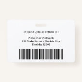 ダークグレーとホワイトプレスパスバッジ バッジ (裏面)