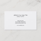 ダークグレーとメタリックフェイク金ゴールド 名刺 (裏面)