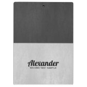 ダークグレーとライトグレーのヴィンテージレザー クリップボード (裏面)