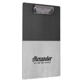 ダークグレーとライトグレーのヴィンテージレザー クリップボード (右)