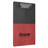 ダークグレーとレッドフェイクレザー クリップボード (右)