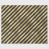 ダークグレーと金ゴールドワグランジイン ラッピングペーパー (フラット)