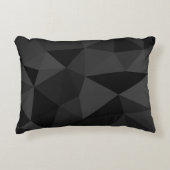 ダークグレーと黒のジオメトリメッシュパターン アクセントクッション (正面)