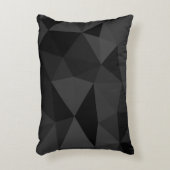 ダークグレーと黒のジオメトリメッシュパターン アクセントクッション (正面(垂直))