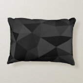 ダークグレーと黒のジオメトリメッシュパターン アクセントクッション (裏面)
