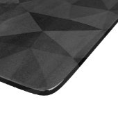 ダークグレーと黒のジオメトリメッシュパターン カッティングボード (角)