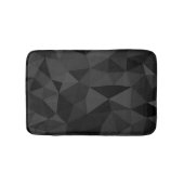 ダークグレーと黒のジオメトリメッシュパターン バスマット (正面)