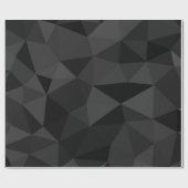 ダークグレーと黒のジオメトリメッシュパターン ラッピングペーパー (フラット)