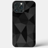 ダークグレーと黒のジオメトリメッシュパターン Case-Mate iPhoneケース (裏面)