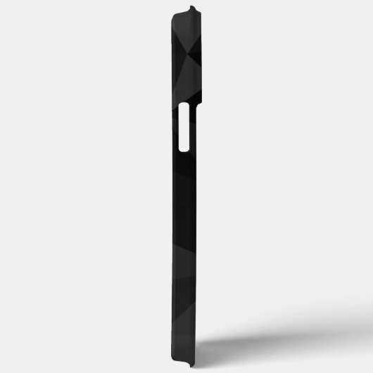 ダークグレーと黒のジオメトリメッシュパターン Case-Mate iPhoneケース (裏面 / 右)